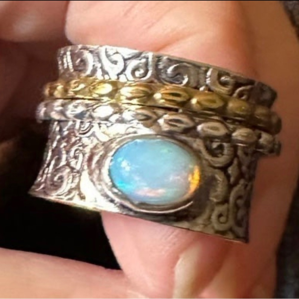 Sterling Silver Spinner Ring - image 2